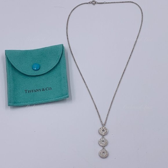 Auth Tiffany & Co Triple Circle Pendant Necklace - Picture 3 of 9
